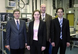 (v.l.n.r.) Prof. Dr. Wolfgang Vi&ouml;l, Cindy Kaemling, Dirk Wandke und Andy Kaemling.