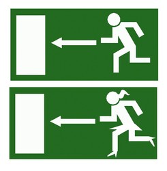 Notausgang \\"gegendert\\". (Grafik 2: Pressestelle)