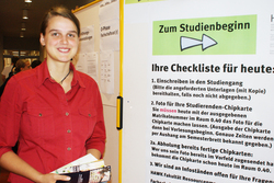 Elisabeth Mikutta aus G&ouml;ttingen fand den Einschreibungstag richtig gut strukturiert