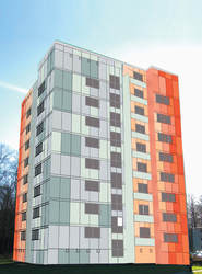 Der Entwurf \\"Pixel\\" von Janina Conrady hat den ersten Preis bekommen.