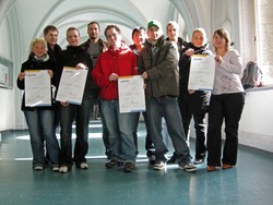 Das studentische Organisationsteam der ersten Firmenkontaktmesse ?Con.neo? der HAWK.